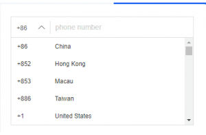 Choose your Country from Drop Down List