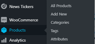 Select Products then Categories on your E-Store Dashboard