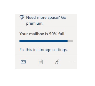 Need More Space? Your mailbox is 90% full