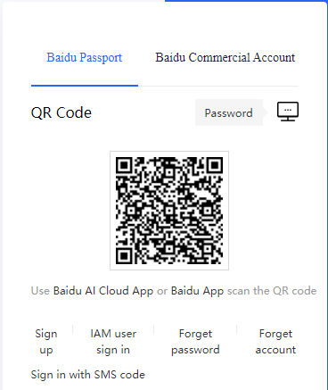 Click on Sign in with SMS code at the bottom - How to Create a Baidu Account from Outside China without Chinese Phone Number