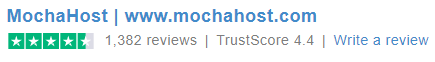 Mochahost Trust Pilot Score