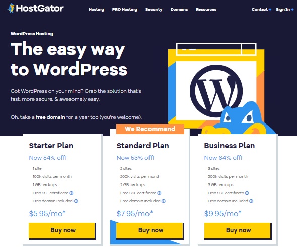 Hostgator Pricing for Fastest WordPress Hosting