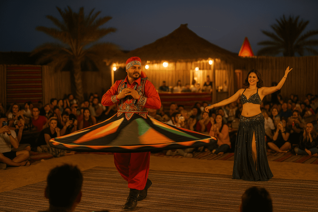 best budget desert tours Dubai - cheap desert safari Dubai - Belly Dancing and Fire Show Desert Safari Dubai